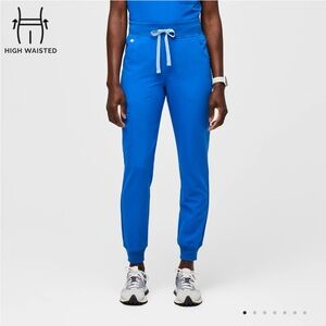 Figs High Waisted royal Blue zamora joggers